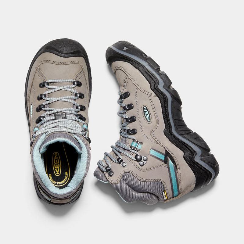 Keen Durand II Waterproof Womens Hiking Boots Khaki/Grey NZ Sale (0194-CZLSX)